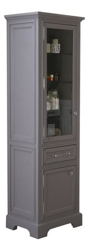 Gabinete Lino Derby 72'' Madera Maciza Gris/cromo