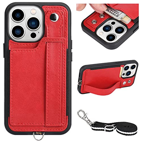 Liston Para Apple iPhone 13 Pro 6.1 Pulgada 5g Rojo Leath-02