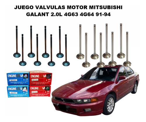 Juego Valvulas Motor Mitsubishi Galant 2.0l 4g63 4g64 91-94