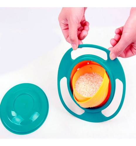 Plato Para Bebes Antiderrames 360° Tazón Giratorio Nada Cae