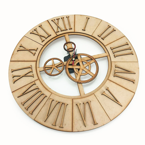 Reloj Romano En Fibrofacil Mdf - - Oferta!