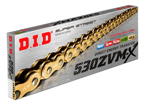 Corrente Transmissão Did Japan Zvm-x 530 Retentor X Ring