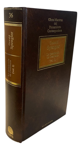 Libro. La Decadencia De Occidente (vol. I). Oswald Spengler. (Usado)