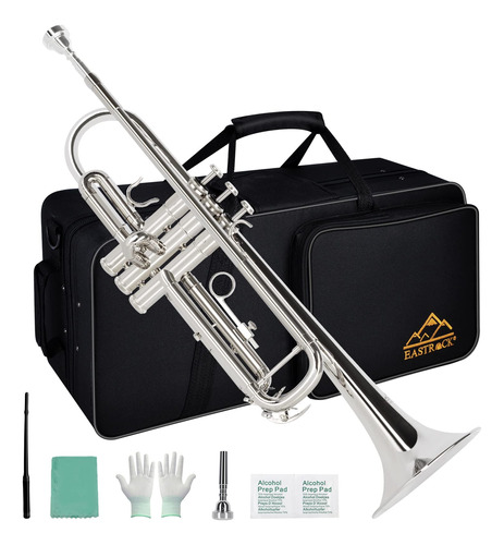 Eastrock Bb Trumpet Juego De Trompeta Estandar Con Estuche D