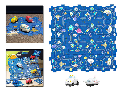 Juego De Pista De Rompecabezas Modelo Espacial 16 Piezas.