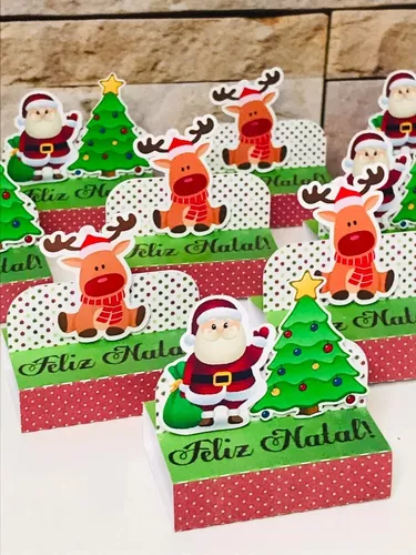 Porta Bis Duplo Personalizado De Natal 10 Unidades