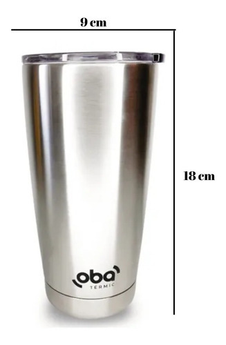Copo Pra Bebida 591ml Copo Termico Ideal Para Presentes Cor Cinza Obatermic