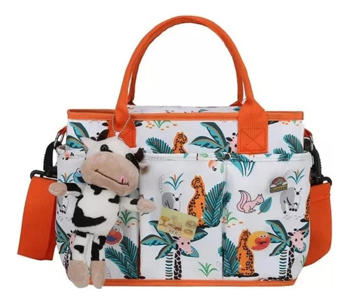 Bolso Pañalera Con Divisiones, Colgador Y Sujetador
