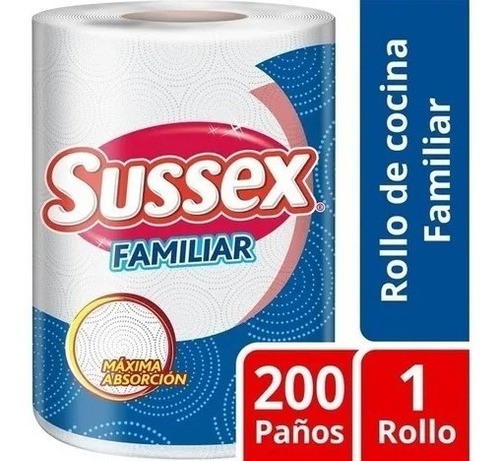 Rollo Cocina Sussex Familiar De 200 Paños Maxima Absorcion!!