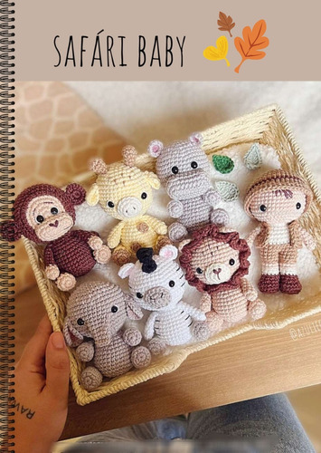 Patrones Amigurumis. E-book Safari Baby. En Portugués. 