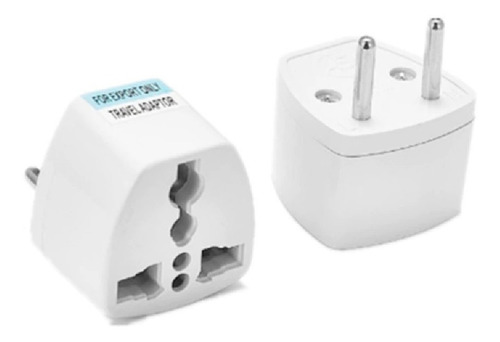 Imagen 2 de 2 de Adaptador Enchufe Universal 2 Patas Redonda Plana Chile/eur