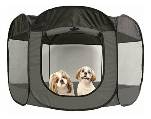 Furhaven Pet Playpen Mesh Open-air Dog Gray, X-large