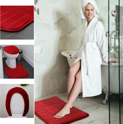 Alfombras De Baño Effiliv De 5 Piezas - Mats De Espuma De Me