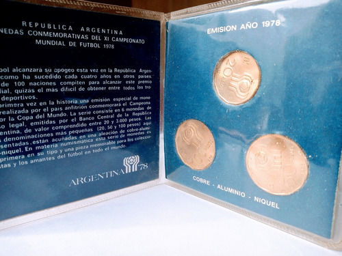 Monedas Conmemorativas Mundial 78. Blister X 3 .originales