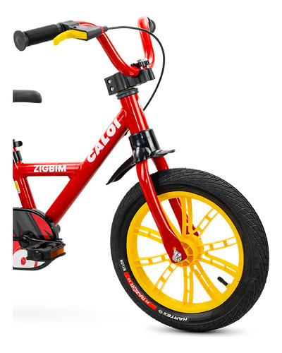 Bicicleta Infantil Aro 14 Caloi Zigbim Com Rodinhas