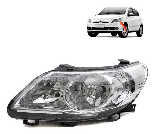 Optico Izquierdo Para Volkswagen Gol G5 Biparabola 2008 2012