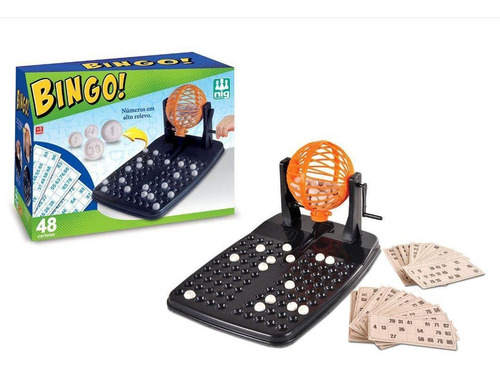 Jogo De Bingo Com 48 Cartelas E Globo Giratório - Nig