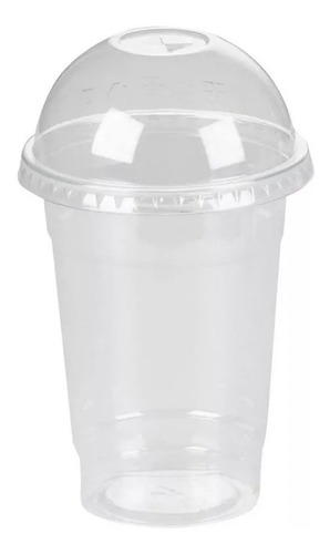 Vasos Pet 20 Oz Para Frappe Con Tapa Domo C/ 100pz