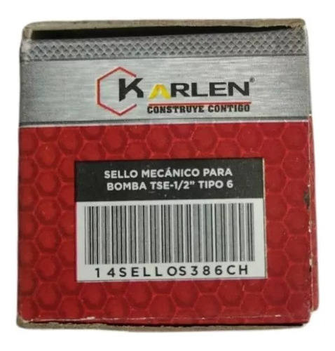 Sello Mecanico Para Bomba Tse-1/2 Tipo 6 Karlen Gsm-1/2