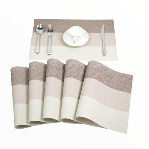 Set X 6 Manteles Individuales Para Mesa Comedor Lavables