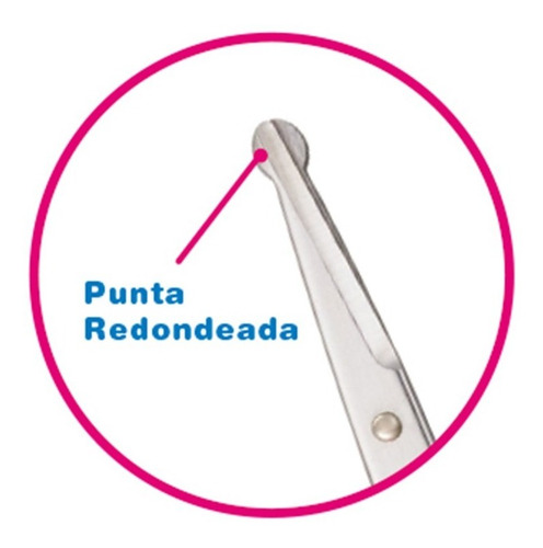 Imagen 2 de 4 de Tijera Corta Uñas De Bebé Punta Redonda Higiene Del Bebé