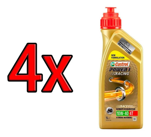 Oleo Castrol 10w40 Sn Power 1 4t Sintetico Jaso Ma02 Motos