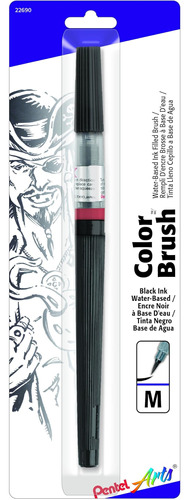 Rotulador Pentel Color Brush, Negro (gflbp101)
