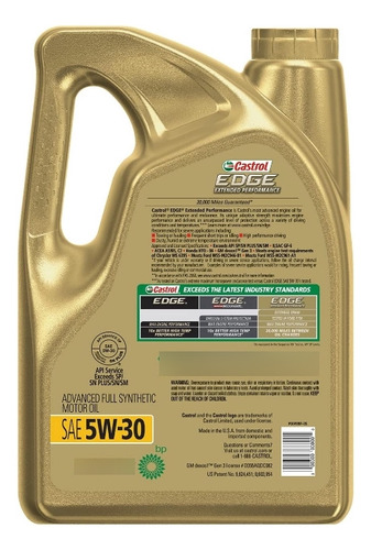 Aceite Castrol Sintético 5w-30 Extended Performance Oem