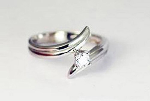 Anillo Compromiso Mod. Roma Plata Talla Hasta 6 1/2