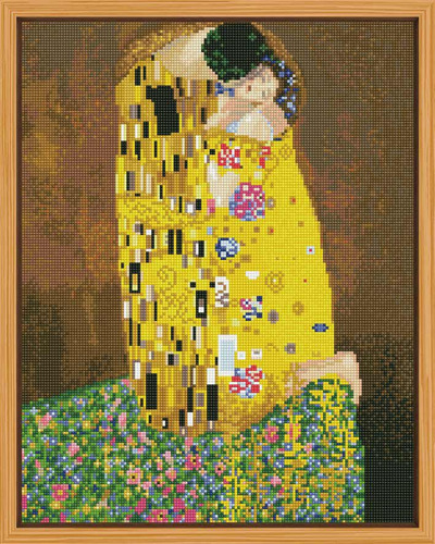 Pintando Con Diamantes 43x54cm  El Beso De Gustav Klimt