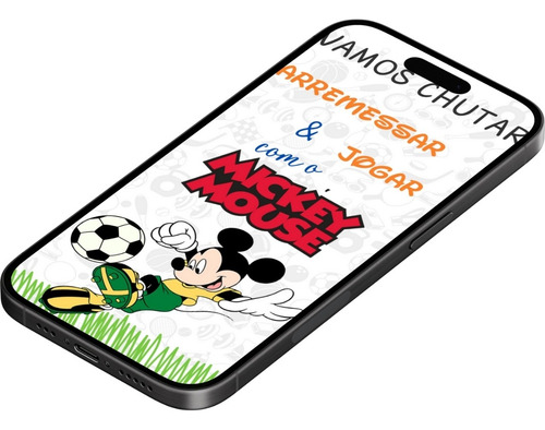Convite Virtual Animado Em Vídeo Mickey Mouse Bola Esportes 1