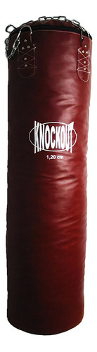 Saco De Pancada 120cm C/ Corrente Reforçado C/enchimento Cor Vermelho