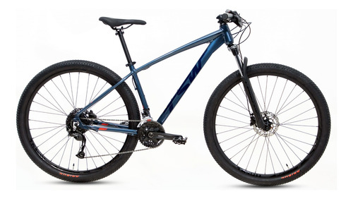 Mountain bike TSW Plus Hunch plus 2022 aro 29 L-19" 27v freios de disco hidráulico câmbios Shimano cor azul/preto