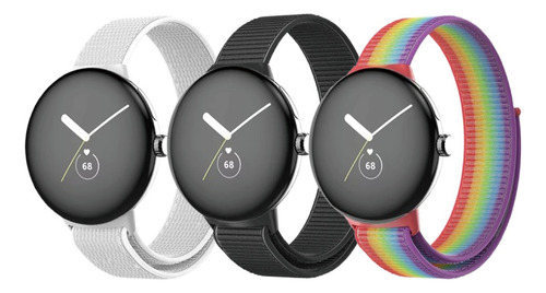 3 Correas Ajustables De Nailon Para Google Pixel Watch 2/1