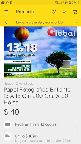 Papel Fotografico 13x18 200 Gr X 20 Hojas