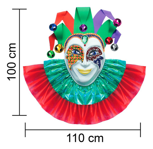 Kit 4 Painéis Carnaval Decoração 3d Arlequim Colombina 1,10m
