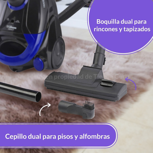 Imagen 5 de 8 de Aspiradora Liliana C/bolsa 1,5litros 1400w Boquillas La140