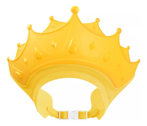 Gorro De Ducha Ajustable Para Proteger Ojos Y Oídos Del Bebé Color Amarillo Lisa