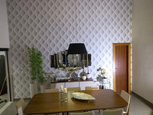 Imagem 3 de 10 de Papel De Parede Geométrico 3d Cinza Com Prata Ondas Sala