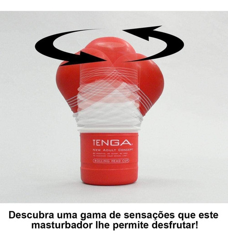 Masturbador Tenga Rolling Head Cup, simula a una mujer en posición vertical