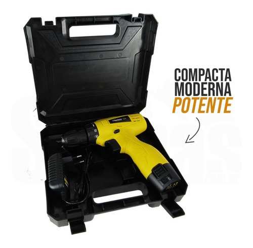 Imagem 4 de 5 de Parafusadeira Furadeira 12v 3/8 Litio Biv 5498 Titanium +kit