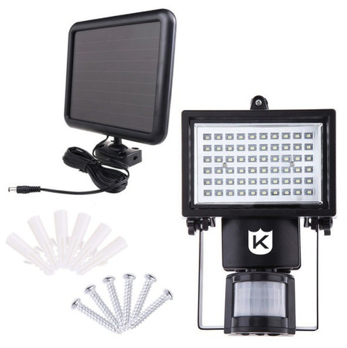 Reflector Solar P/ Exterior Con Detec.mov. 60led 600lumens