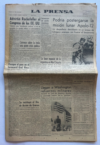 Diario La Prensa 13 Noviembre 1969 Apolo 12 Completo