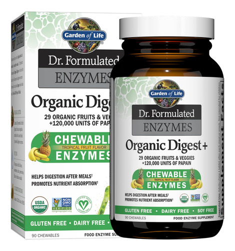 Enzimas Formuladas Pelo Garden Of Life Dr. Com Papaína, Bro