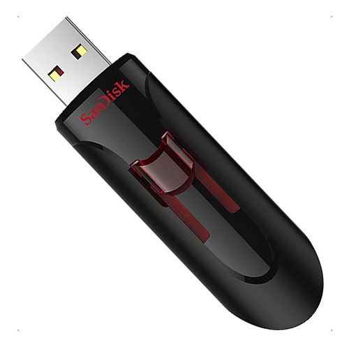 Pendrive SanDisk Cruzer Glide 64GB 3.0 preto e vermelho
