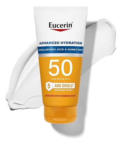 Eucerin Sun Advanced Hydration Spf 50 Sunscreen Lotion, 5 F.