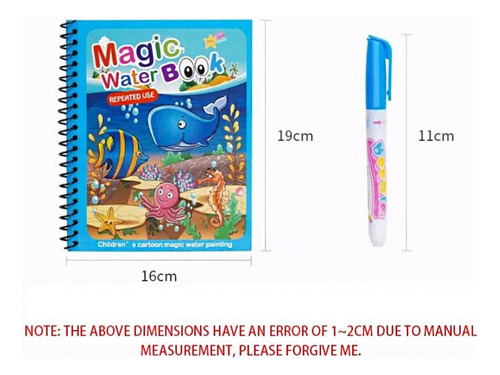 Hj Libro Mágico De Dibujo Acuático For Niños, Juguete