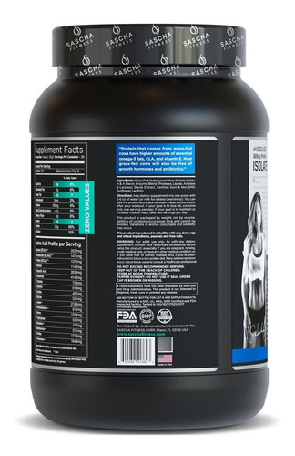 Imagen 3 de 4 de Proteina Hydrolyzed Whey Protein By Sascha Fitness (sabores)