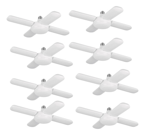 8 Lámparas Led 40w Flor Ventilador 4 Aspas Ajustable Volteck