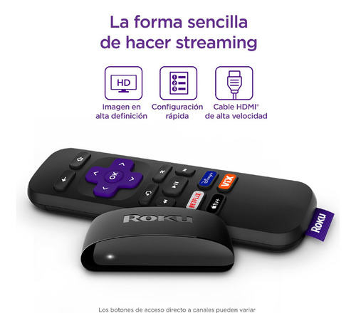 Imagen 11 de 12 de Roku Express 3930 Estándar Hd 32mb Negro Con 512mb